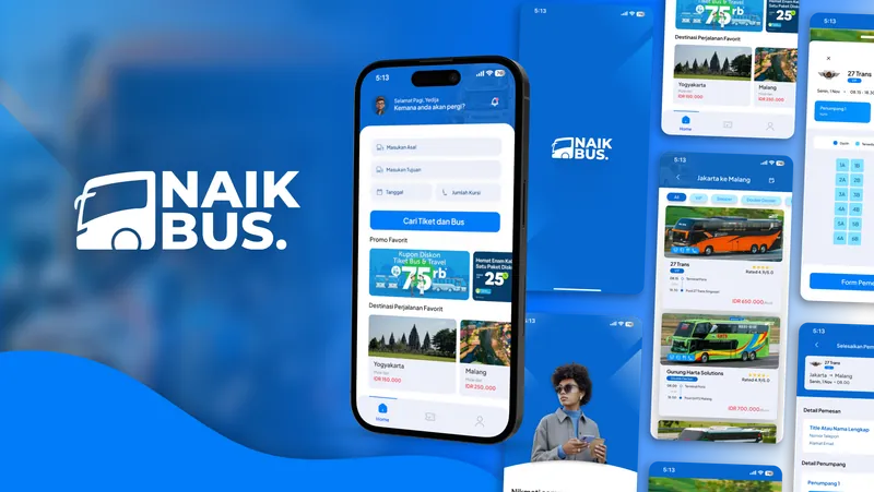 NaikBus Mobile App UI/UX Design